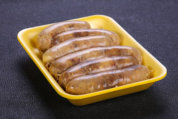 Raw chicken sausages