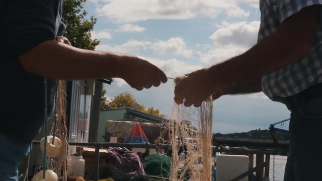 THE FISHERMEN ARE WORKING, FISHNET, BLACK SEA