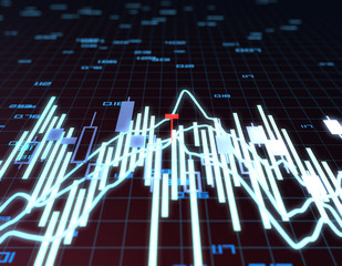 Financial economy stock market chart, internet information and statistical chart