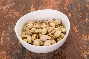 Pistachio nuts heap