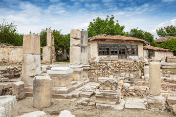 Fototapeta na wymiar Ancient City of Stratonikeia. Stratonikeia is an ancient city, located inside of the Caria Region. It is now located at today's Eskihisar Village,Mugla Province,Turkey