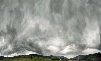 Thunderclouds in the mountains