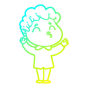 recommend clip art: cold gradient line drawing cartoon man shrugging