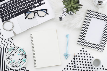 Desktop with computer