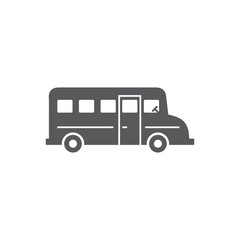 School Bus Icon on white background