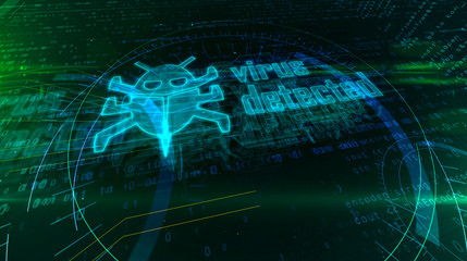 Virus detected hologram concept