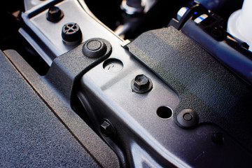 Bolts for locking the car body and the front bumper of the car.