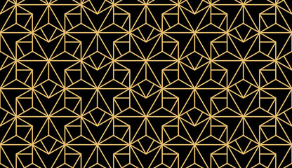 Het geometrische patroon met lijnen. Naadloze vectorachtergrond. Zwarte en gouden textuur. Grafisch modern patroon. Eenvoudig rooster grafisch ontwerp