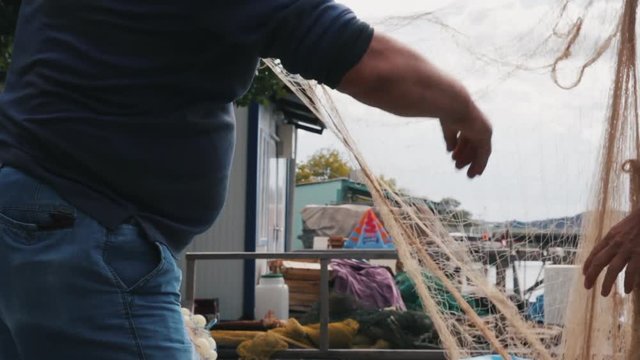 THE FISHERMEN ARE WORKING, FISHNET, BLACK SEA