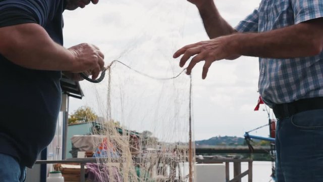 THE FISHERMEN ARE WORKING, FISHNET, BLACK SEA