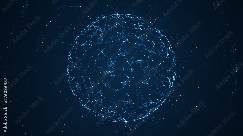 Poster big data network and iot concept.