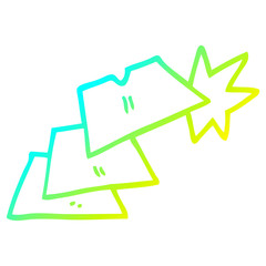 cold gradient line drawing cartoon work knife blades