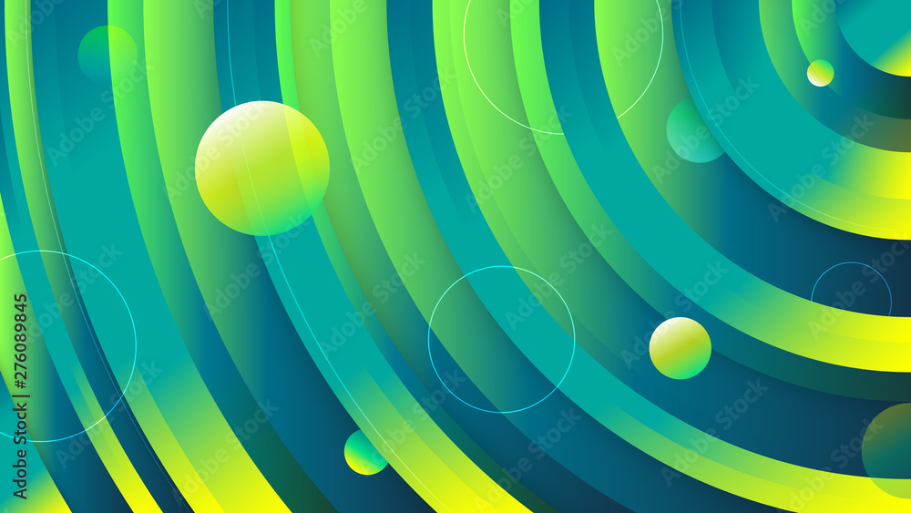 Wall mural circle gradient background. fluid gradient circled shapes composition. futuristic design posters. ep