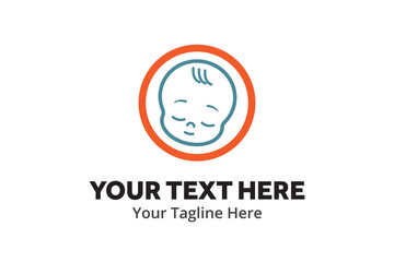 unique baby simple logo creative design in flat style with color . baby logo creative design for identity and shop