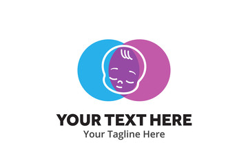 unique baby simple logo creative design in flat style with color . baby logo creative design for identity and shop