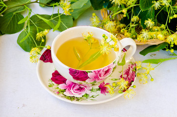 Alternative Medicine. Herbal Therapy. Lime blossom tea.