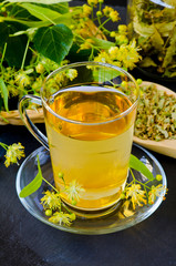 Alternative Medicine. Herbal Therapy. Lime blossom tea.