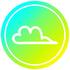 weather cloud circular in cold gradient spectrum