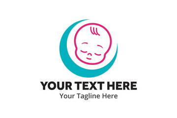 unique baby simple logo creative design in flat style with color . baby logo creative design for identity and shop