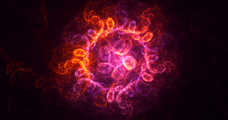 3D rendering abstract round light background