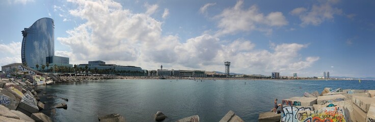 Panoramic Landscape near Hotel W in Barcelona