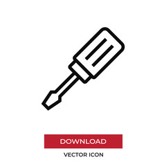 Screwdriver vector icon in modern style for web site and mobile app