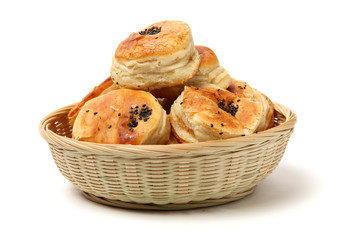 Sweetheart cake wife cake Hong Kong on white background