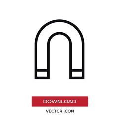 Magnetism vector icon in modern style for web site and mobile app