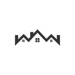 Residence house icon graphic design template vector isolated