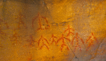 Cave Painting. Valonsadero Mountain. Castilla y Leon. Soria Province. Spain