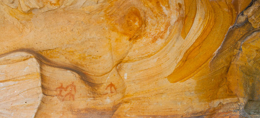 Cave Painting. Valonsadero Mountain. Castilla y Leon. Soria Province. Spain