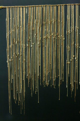 Inca culture Peru. Museum. Knots for counting. Counting system
