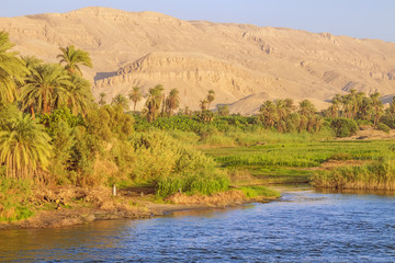 Mountains close to the Nile at Ash Shaghab, between Luxor and Aswan