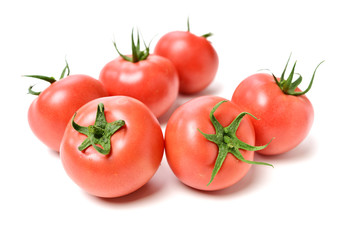 fresh tomato isolated on white background