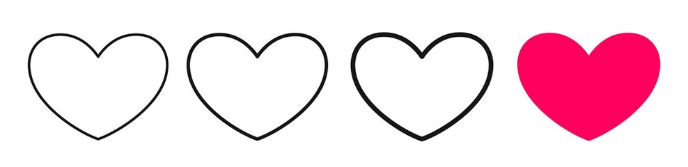 Vector heart sign, icon, design element for website, ui, online store, app.
