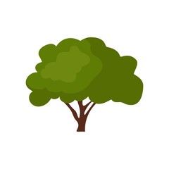 Green trees icon design isolated on white background. Vector