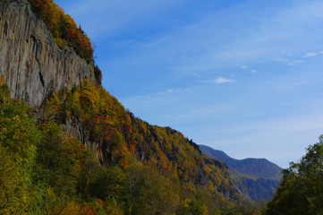 層雲峡の紅葉