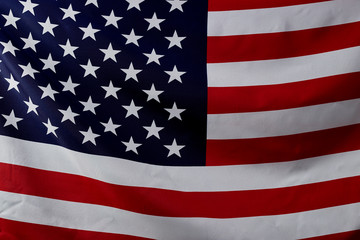 Close Up American Flag Wave