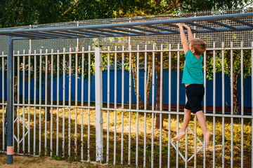 Fototapeta premium Boy on sports tourniases