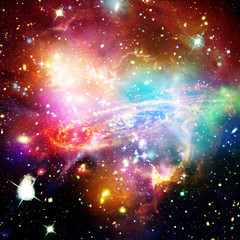 Space Background with Colorful Galaxy Cloud Nebula. The elements of this image furnished by NASA.