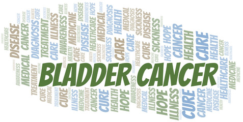 Fototapeta premium Bladder Cancer word cloud. Vector made with text only.