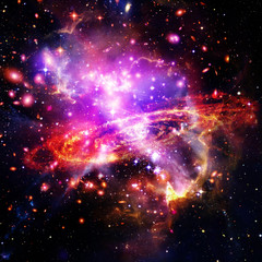 Space Background with Colorful Galaxy Cloud Nebula. The elements of this image furnished by NASA.