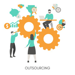 Business and outsourcing concept.