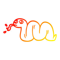 Obraz premium warm gradient line drawing cartoon snake