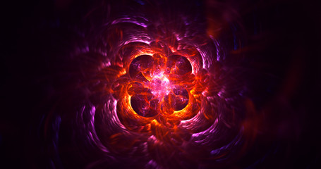 3D rendering abstract round light background