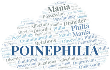 Poinephilia word cloud. Type of Philia.