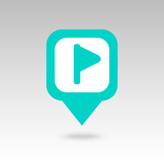 Flag pin map icon. Map pointer. Map markers