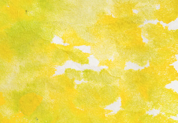 Abstract colorful water color hand paint on white paper background