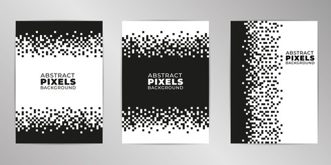 Pixel cover design background set A4 format. © alvaroc