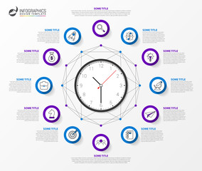Infographic design template. Creative concept with 12 steps